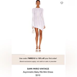 SAMI MIRO VINTAGE White Asymmetrical Sheath Dress